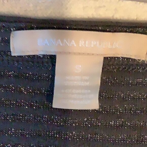 Banana Republic Gray & Silver Scoop Neck Long Sleeve Blouse - Picture 3 of 3